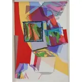 Sam Gilliam, R + B, 2005, Color Silkscreen