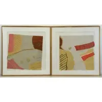 Emma Amos, Secrets 1, Two Prints with Collage