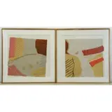 Emma Amos, Secrets 1, Two Prints with Collage