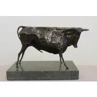 Elie Nadelman, Standing Bull, Bronze Sculpture "Standing Bull"