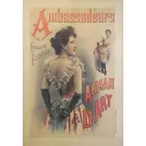 S.M Jacobi, Ambassadeurs Champs Elysees / Lithograph Poster, c. 1894. From a Mamaroneck, NY home. Dimensions: Sight - 50.75, "Ambassadeurs Champs Elysees / Lithograph Poster, c