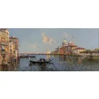 Maurits Monnickendam, Venice Harbor, Oil on Canvas