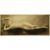 Repose by Louis Icart, 1934, Etching & Aquatint "Repose" 1934, sold Jun 2017