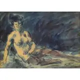 Reclining Nude, 1921 by Léon Félix Georges Bonhomme, Watercolor, sold Jun 2017