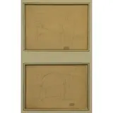 André Derain, Untitled, Two Pencil on Paper Architectural Drawings