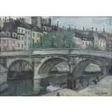 Arbit Blatas, Seine River, Paris, Oil on Canvas
