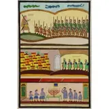 Shalom Moskowitz, The Maccabees & Chanukah, Acrylic on Paper "The Maccabees & Chanukah"