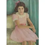 Richard Anuszkiewicz, Portrait of a Girl, 1952, Oil on Canvas