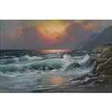 Alexander Dzigurski, Sunset Seascape