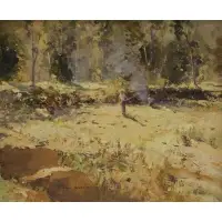Rubery Bennet, Morning Sun, Oil on Board