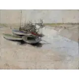Jean Claude Schenck, L'Epois ? Mar?e Basse, 1956, Oil on Canvas