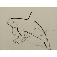 Robert Wyland, Whales, 2006, Ink on Paper