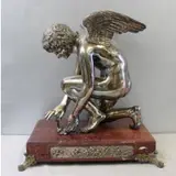 Antoine-Denis Chaudet, Amour et Papillon, Fine Silvered Bronze Sculpture