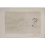 Femme Nue Couchee, Tournee a Droite by Pierre-Auguste Renoir, Etching, sold May 2017