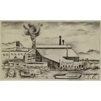 Max Weber, Spuyten Duyvil, Lithograph "Spuyten Duyvil"