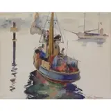 Arthur Beaumont, Caution, 1937, Watercolor on Paper