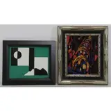 Helen Gerardia, Procession, Two Abstract Oils