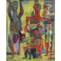 Joseph Wolins, Musicians, Oil on Board