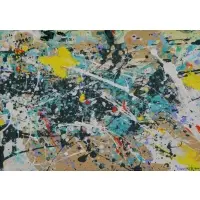 Walter Nowatka, Homage to Pollack, 1969, Oil on Board "Homage to Pollack" 1969