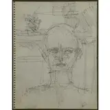 Lester Johnson, Drawing of a Head