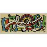 Fernand Léger, Faded ink signature lower right, numbered 86/300 lower left, Lithograph in Colors