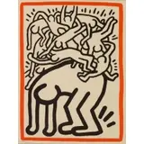 Keith Haring, Fight Aids, 1990, 1990 Lithograph