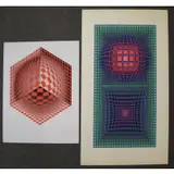 Untitled by Victor Vasarely, Two Signed Screenprints, sold May 2017