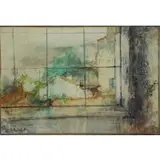 Jean Jansem, View From the Window, Oil on Canvas