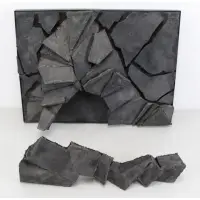 Zoltán Kemény, 161, Patinated Metal Abstract Sculpture in Two Parts
