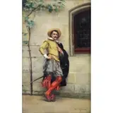 Jean-Charles Meissonier, Cavalier, Oil on Canvas