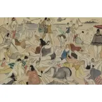 Bertram Hartman, Gallery of Modern Art 395.65 Castellane / 20's revisited, Ink and Watercolor on Paper