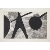 Alexander Calder, Untitled, Gouache on Postcard