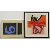 Harold Krisel, Blue Loop, 1968, 2 Color Silkscreens