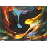 Biblical Fire by Leonardo Nierman, 1969, Oil on Masonite "Biblical Fire" 1969, sold Apr 2017