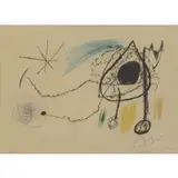 Sobreteixims I Escultures by Joan Miró, 1972, Lithograph "Sobreteixims I Escultures" 1972, sold Apr 2017
