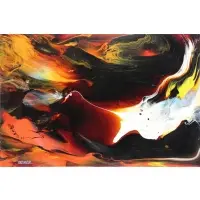 Crater by Leonardo Nierman, Oil on Masonite "Crater", sold Apr 2017