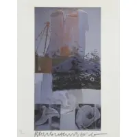 Untitled by Robert. "Tanya?s Veil Rauschenberg, " Color offset lithograph, sold Apr 2017