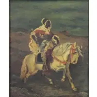 Al Clark, Arab Horseman, J. Oil on Canvas