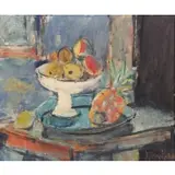 Still Life with Fruit by Zygmunt Menkes, Oil on Canvas, sold Mar 2017