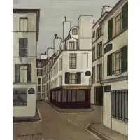 Denis Paul Noyer, Au Vieux Paris, Oil on Canvas