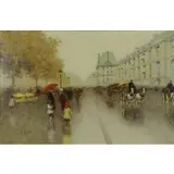 Andre Gisson, Paris Boulevard, Oil on Canvas