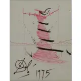 Salvador Dalí, Salvador Dali (Spanish, 1904 - 1989), Ink on Paper Drawing, 1975
