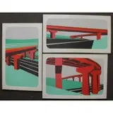 Robert Luczan, Untitled, Three Oils on Canvas of Bridges