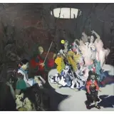 Maija Nora Tabaka, The Gypsies in the Night, 1988, Oil on Canvas