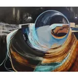 Lia Halloran, Full Pipe Reverberation, 2008, Oil on canvas wrapped panel