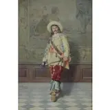 F. Watercolor Ballesio, Portrait of a Cavalier