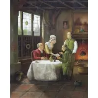 Hein van Doren, Game of Cards, Oil on Canvas