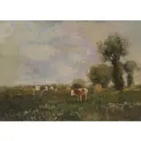 Ferenc Olgyay, Cows in Pasture, Oil on Canvas