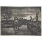 Georges Rouault, Au Pays de la Soif et de la Peur, 1923, Aquatint, roulette, and drypoint over heliogravure