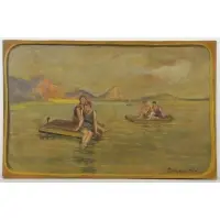 Louis Eilshemius, Bathers, Oil on Masonite